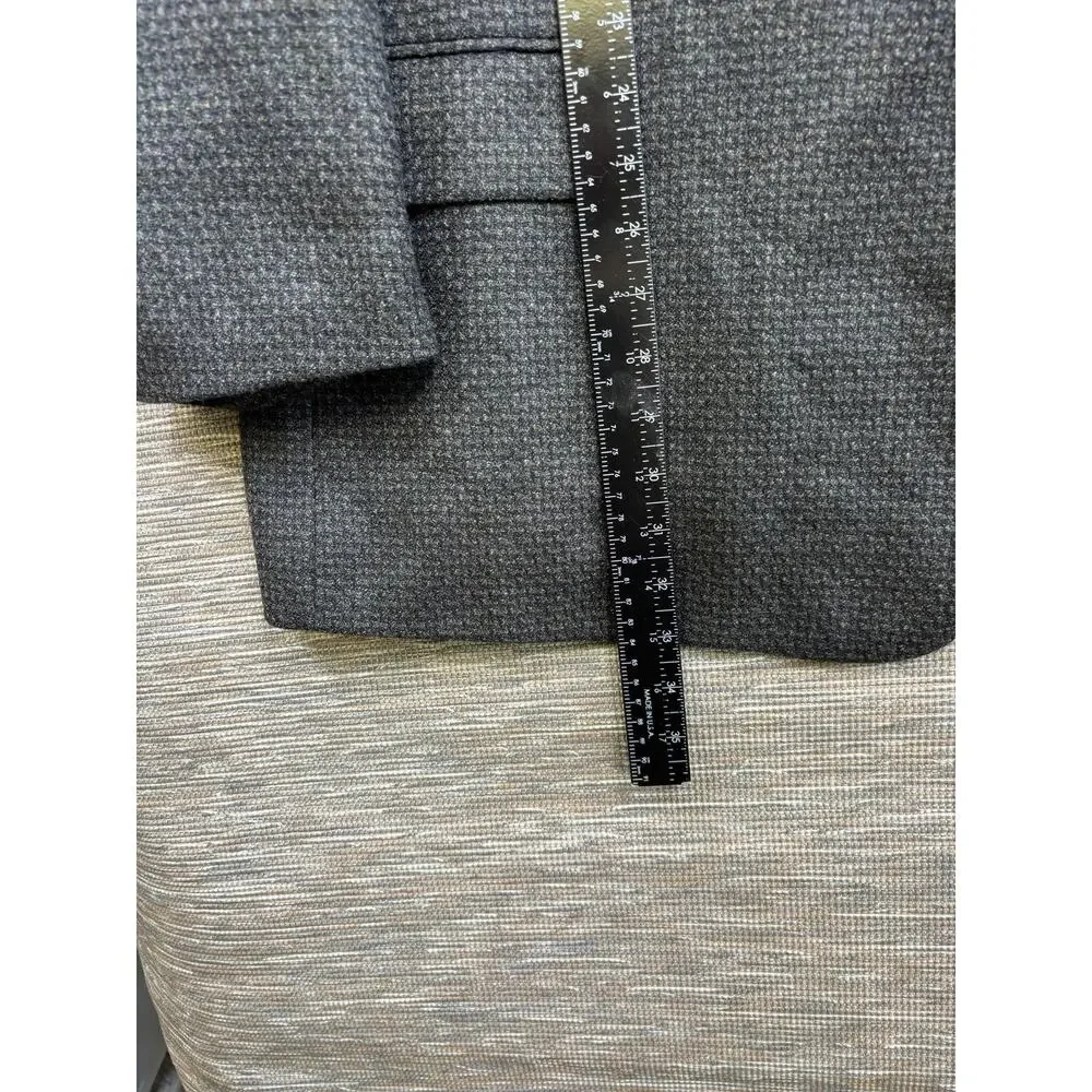 Joseph & Feiss Blazer Mens 52 Gray Wool Check Tweed Sport Coat Jacket Lined